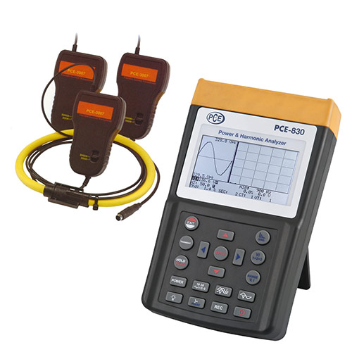 PCE-830 Анализатор электроэнергии с клещами PCE-3007 (до 3000А)
