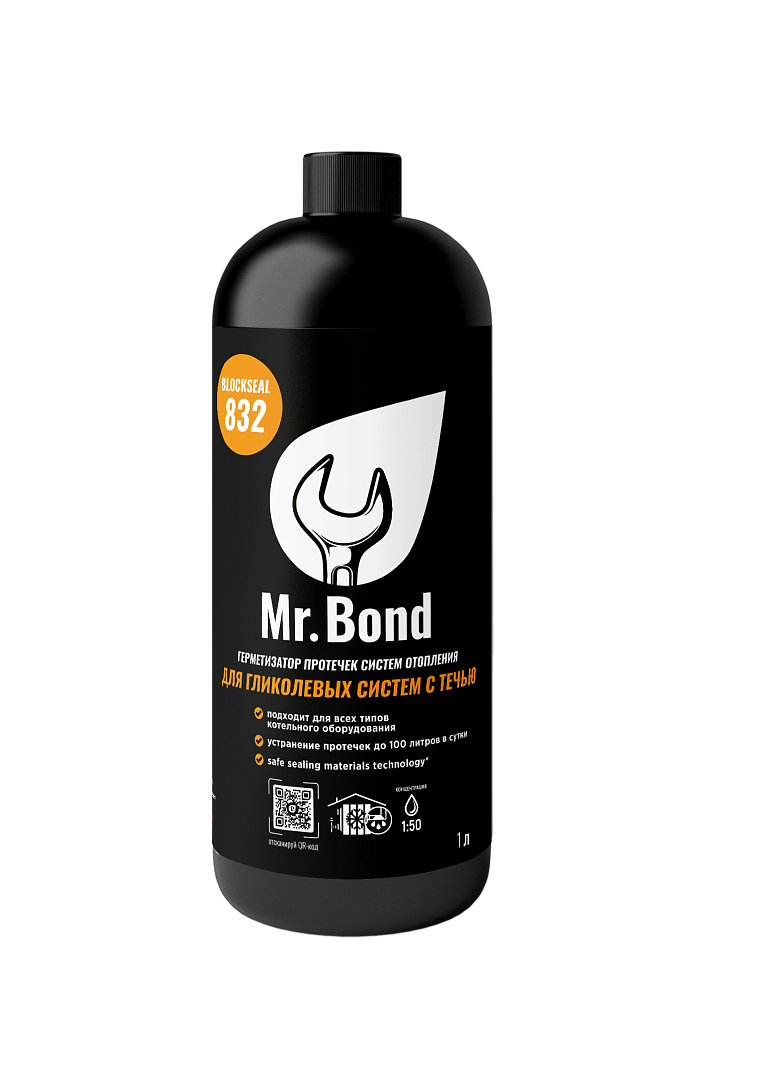 Mr.Bond BlockSEAL 832 Жидкий герметик для устранения течей в системах отопления с твердо/жидкотоплc от компании Tectron